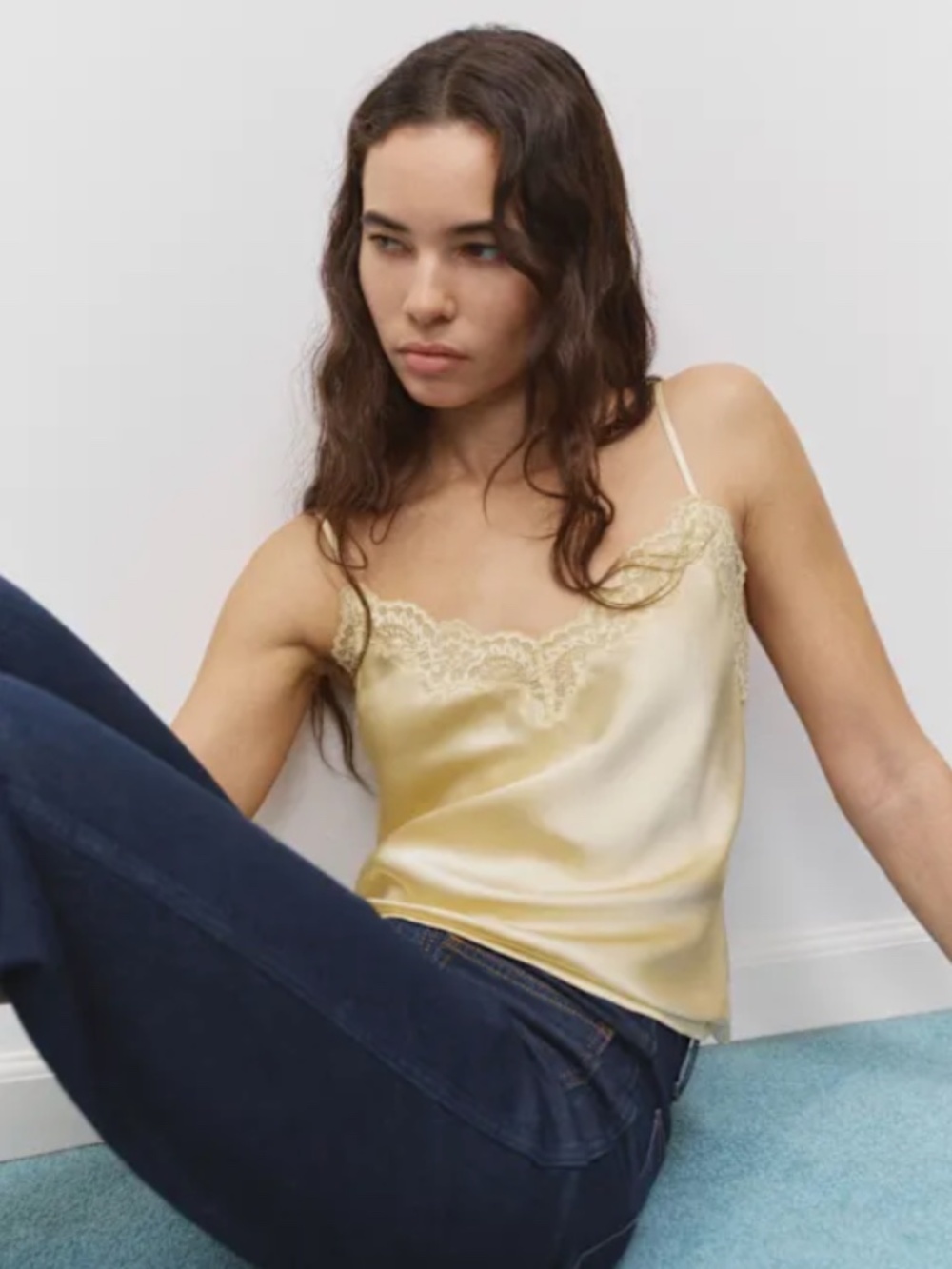 Reformation Teddy Silk Camisole Top